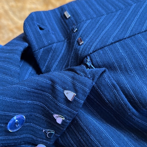 Fashion Bug 16W Pinstripe Flare leg Pants. - Picture 2 of 5